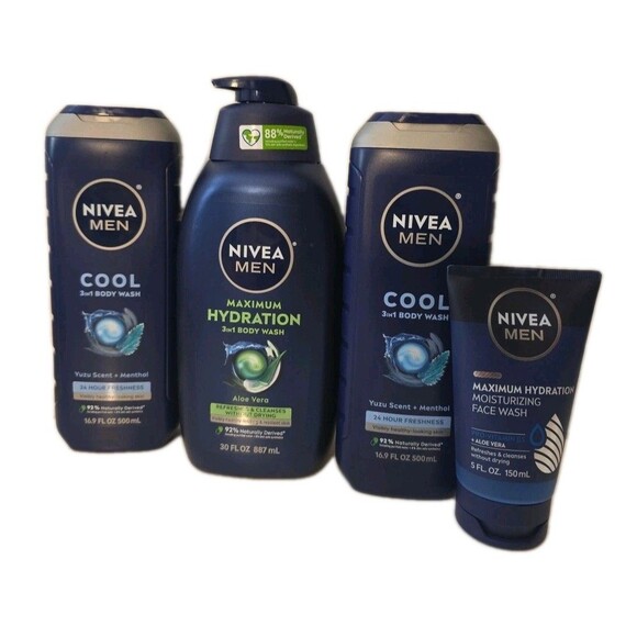 Nivea Men Body Wash Collection – 4 Unit Set (16.9oz & 30oz) Holiday Gift Bundle - Picture 5 of 7
